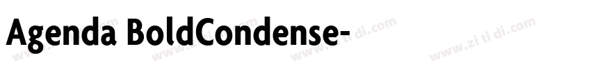 Agenda BoldCondense字体转换